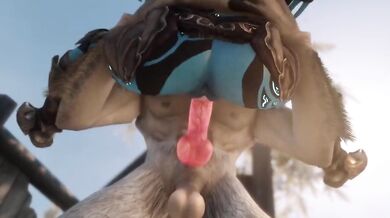 Aquarea's Wild Romp with a Lycanthrope in Skyrim