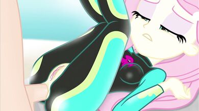 Glistening Water Park Fun with Fluttershy in a Wet Suit [chomakony]