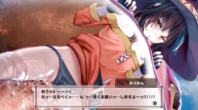 Exposed and Defiled: Megumin's Tongue-Torturing Frog Orgy