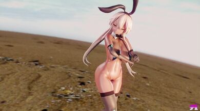 Horny Hentai Cutie 'Shimakaze' Gets Naughty in 'WiggleWiggle (B ver)' MMD R18 Video