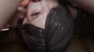 Tifa's Deep Throat in a Green Dress