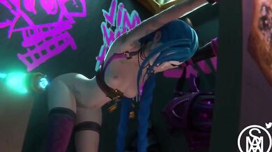 Fucking Jinx in a SFM League of Legends Porn Parody