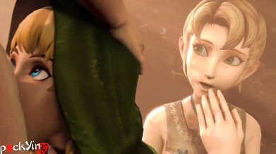 Fucking Linkle and Ilia's Ass in The Legend of Zelda by PockYin