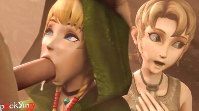 Fucking Linkle and Ilia's Ass in The Legend of Zelda by PockYin