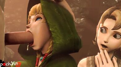 Fucking Linkle and Ilia's Ass in The Legend of Zelda by PockYin