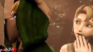 Fucking Linkle and Ilia's Ass in The Legend of Zelda by PockYin