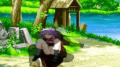 Busty Shrine Maiden Hoists Mighty Melons in MUGEN Action!
