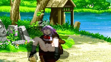 Busty Shrine Maiden Hoists Mighty Melons in MUGEN Action!