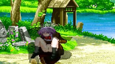 Busty Shrine Maiden Hoists Mighty Melons in MUGEN Action!