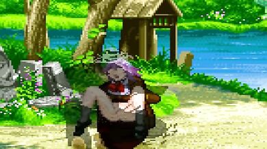 Busty Shrine Maiden Hoists Mighty Melons in MUGEN Action!