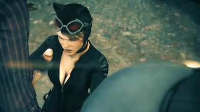 Catwoman's Swallowing Saliva Showdown with Harley Quinn - Cute Gumshoe Obsessed