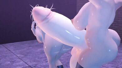 Toga Dancing Tug Jobs with Futanari Ochaco and Eshu-Chan