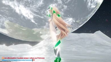 Purple Armored Angela Balzac's Hentai Moon Conquest: A 3D MMD Nude Dancing Adventure