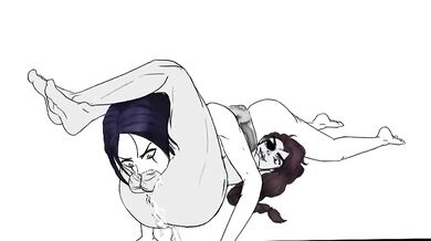 Sensual Slugfest: Samira vs LeBlanc in a Kinky Throat Wrestling Match