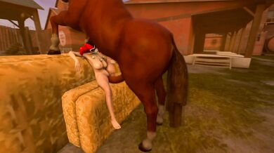Riding Harley's Huge Horse Cock in 3D!