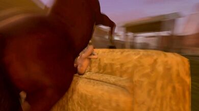 Riding Harley's Huge Horse Cock in 3D!