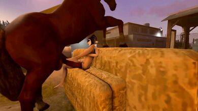 Riding Harley's Huge Horse Cock in 3D!