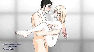 Marin's Sweaty Summer Orgy: A Kitagawa Porn Parody