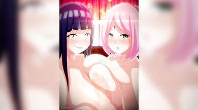 Creamy Juggs of Hinata and Sakura [Theobrobine]