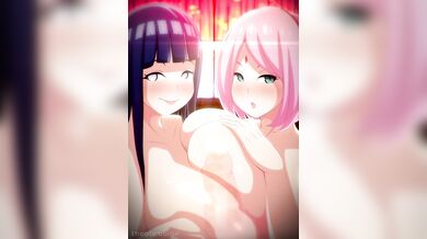 Creamy Juggs of Hinata and Sakura [Theobrobine]