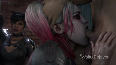 Batman's bitch gets pounded in the back of a moving vehicle