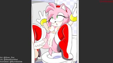 SirenSlut Amy Gets Fucked in the Stalls and on the Beach by Two Horny Bunnies