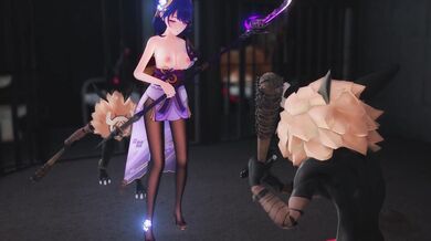 Hentai tentacle demon Raiden Shogun gets ambushed by the lethal fucking skills of Miaoshaquan's deadly assassin, Hilichurls!