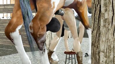 Reborn as a Horse, Lara Gets Double-Teamed by Her Own Creation!