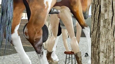 Reborn as a Horse, Lara Gets Double-Teamed by Her Own Creation!