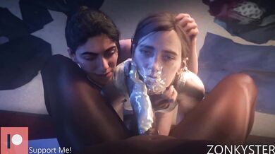 Dina and Ellie Get Tested by Mandingo in Part 2 of Their Encounter with Darnell[Zonkyster]