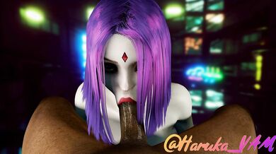 Giving Head on the Roof with Raven: A POV Blowjob Experience