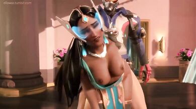 Symmetra Gets Nailed by Soldier 76 in Ellowas