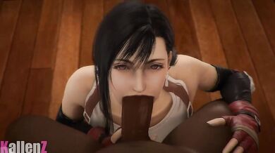 Blowjob Queen Tifa Lockhart Sucks Cock in 'Kallenz'