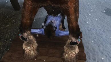 Khajiit Gets Fucked Hard on the Table by a Stallion