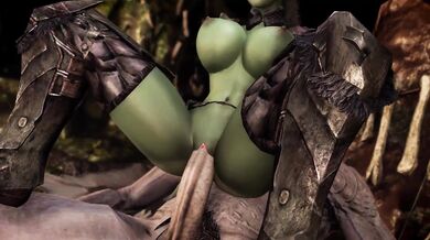 Orc Pussy Takes On Giant's Huge Cock