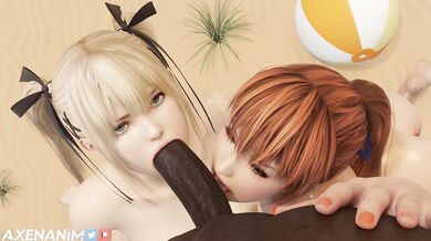 Kasumi's Deep Throat Duel with Marie Rose's Swollen Cock: A Blowjob Tale of Epic Proportions