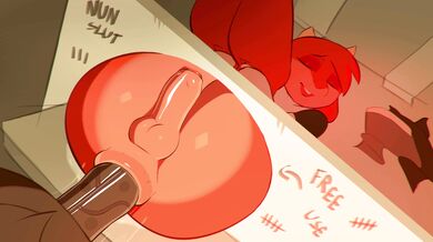 Horny Slut Trapped in a Red Cage of Pleasure with No Music and a Big Black Dildo