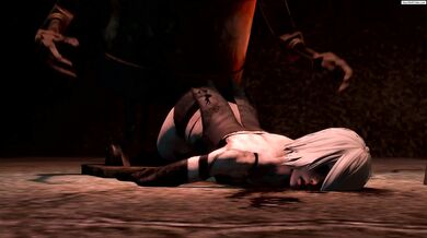 Cumming to Terms with Gruesome Defeat, A2 Takes It in the Ass (GuroChanOP)