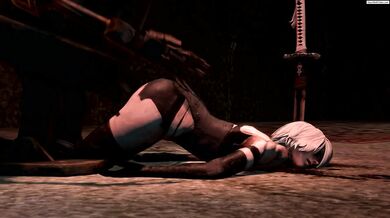 Cumming to Terms with Gruesome Defeat, A2 Takes It in the Ass (GuroChanOP)