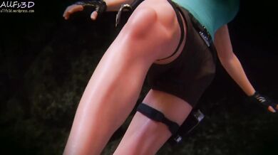 Rough Handjob For Lara Croft