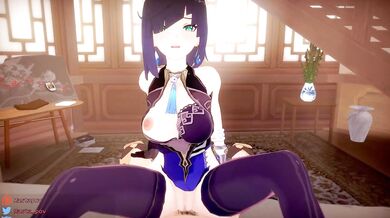 Busty beauties with wet pussies taking turns on a big dick!