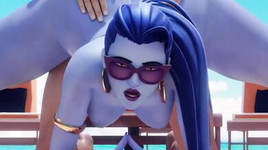 Fucking Widowmaker's Tight Asshole with Black Cum