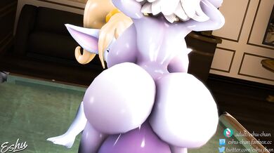 Poppy receives Tristana's big dick in her wet pussy, while Eshu-Chan watches and masturbates.