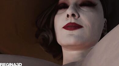 Lady Dimitrescu's Erotic Adventures: The Standing Missionary Position in 3D