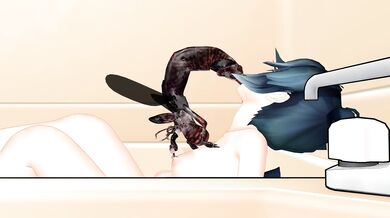 [TentacleWrestler] Miku's Shower Surprise: Insectoid Invasion