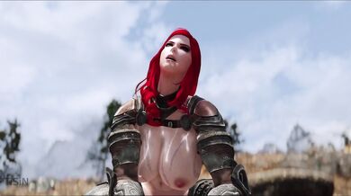 Crimson-Haired Voluptuous Fighter Tames the Towering Beast with her Wet Hole