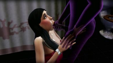 Goth Manor's Bewitching Blowjobs and Anal Threesomes in Sims 4 part 2