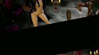 Goth Manor's Bewitching Blowjobs and Anal Threesomes in Sims 4 part 2