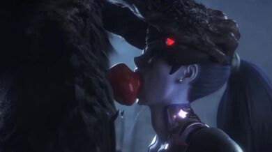 Tail-Between-Legs Lesbian Threesome with Lunar Lycans in Overwatch