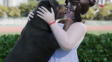 Mei's Doggy Style Kissing Session